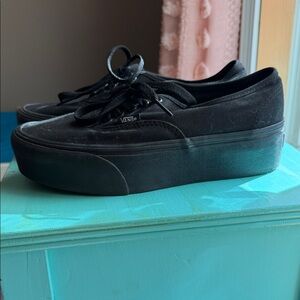 Vans Women's All-Black Platform Shoes